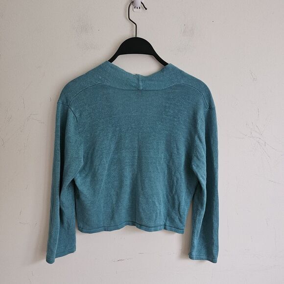 J. JILL Cardigan Size Small Sweater V-Neck Linen Blend Long Sleeve - Picture 4 of 8